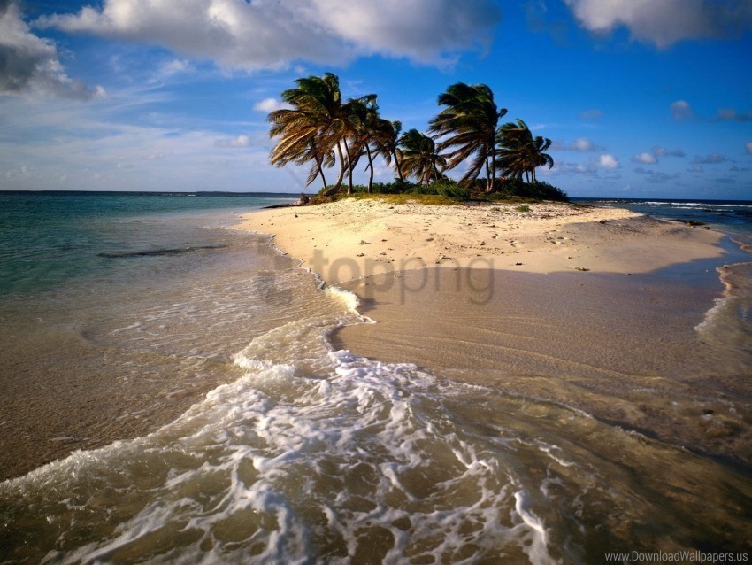 Caribbean Island Sandy Wallpaper PNG Files With Clear Background