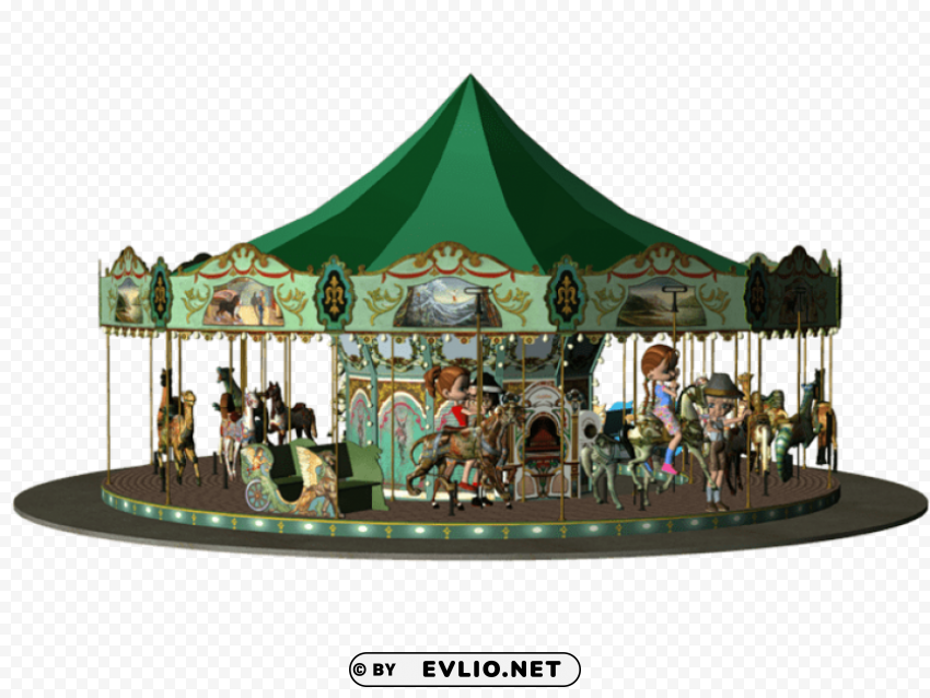 PNG image of carousel Isolated Graphic on Transparent PNG with a clear background - Image ID 72002a91