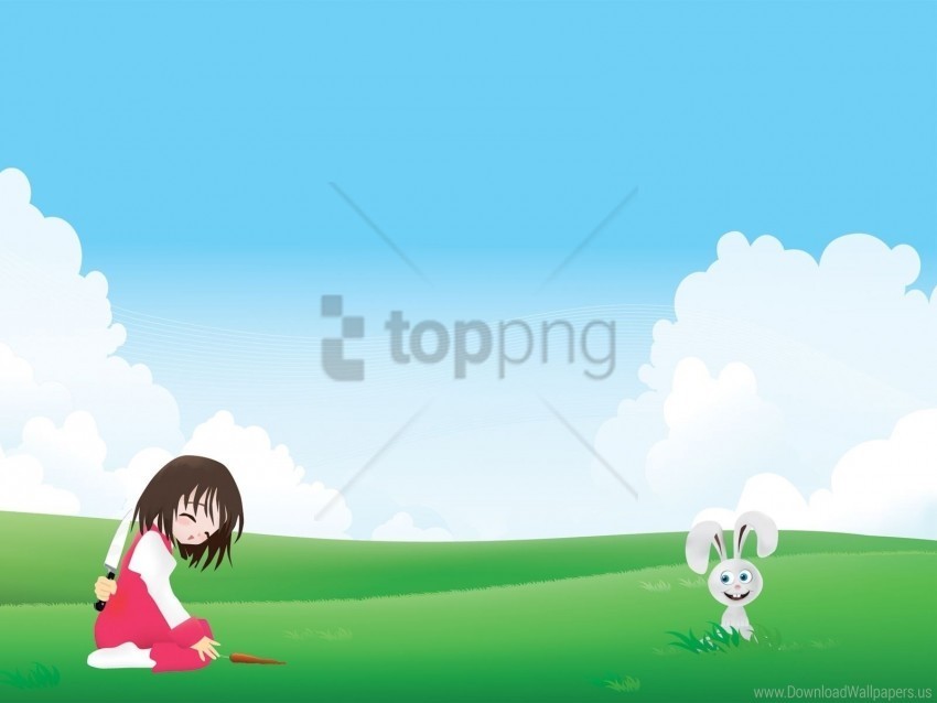 carrot deception girl grass knife rabbit trap wallpaper Free PNG images with transparent layers