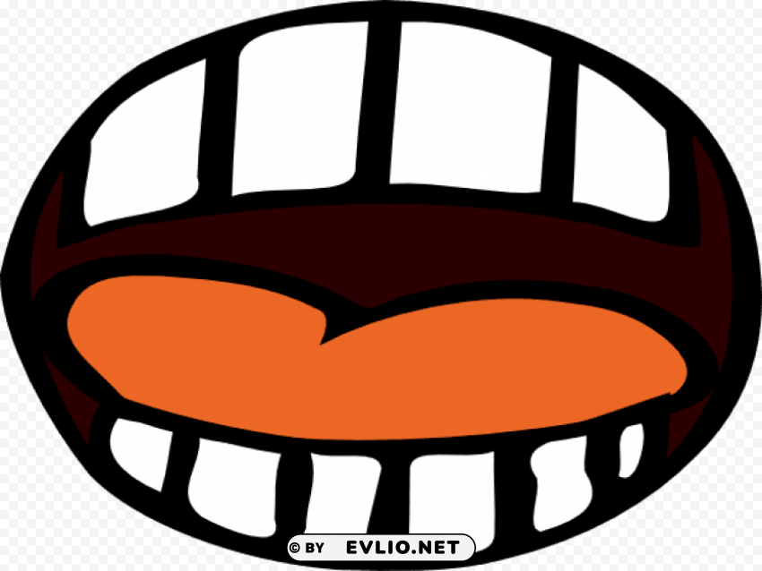 cartoon mouth orange tongue Clear Background PNG Isolated Item clipart png photo - 3ec9ab53
