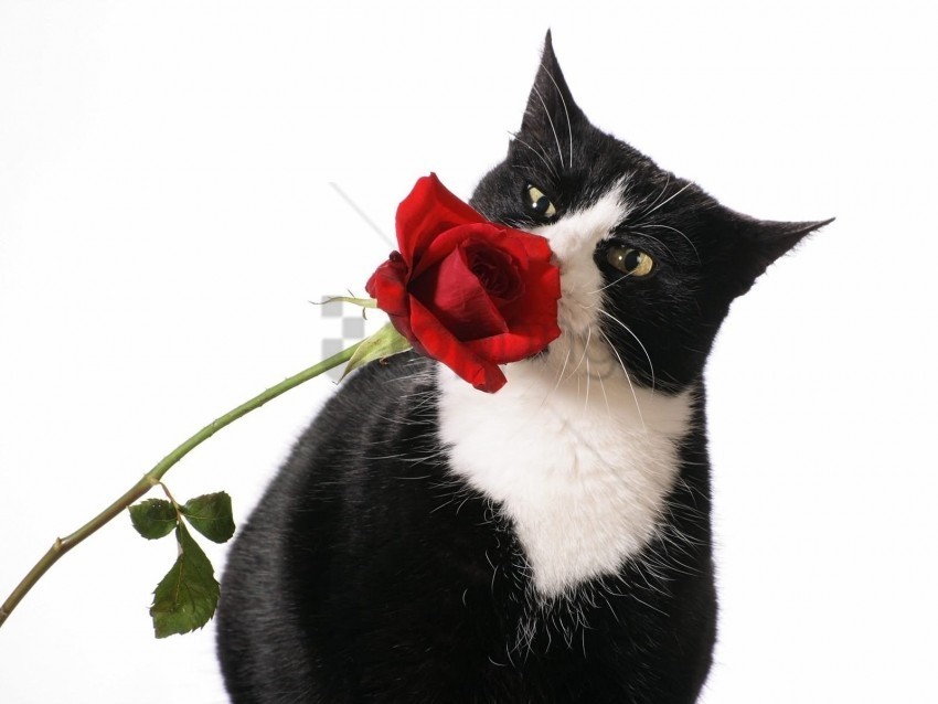 cat flower rose wallpaper Transparent background PNG images selection