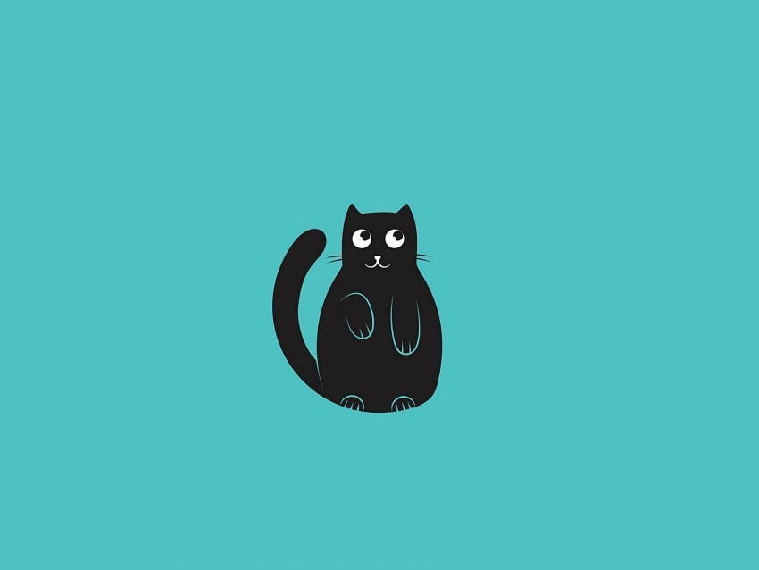 cat funny art vector minimalism PNG Isolated Object with Clear Transparency