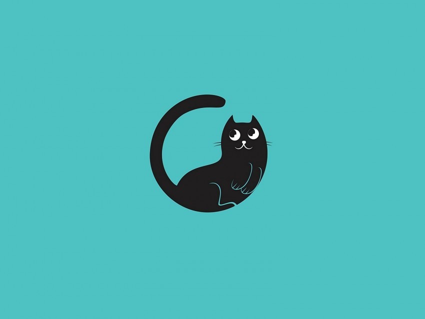 cat minimalism vector art Isolated Subject on HighResolution Transparent PNG 4k wallpaper