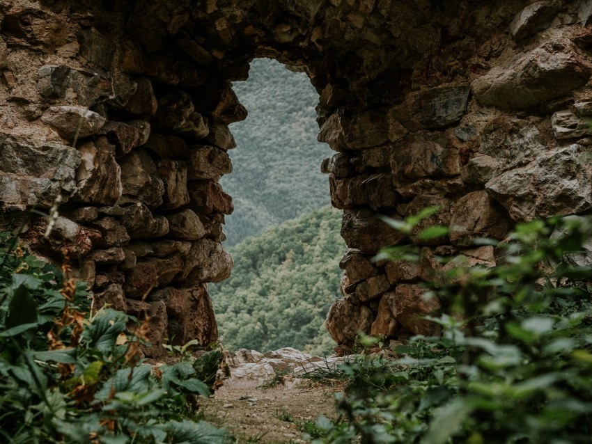 cave arch stones grass Clear background PNG elements 4k wallpaper