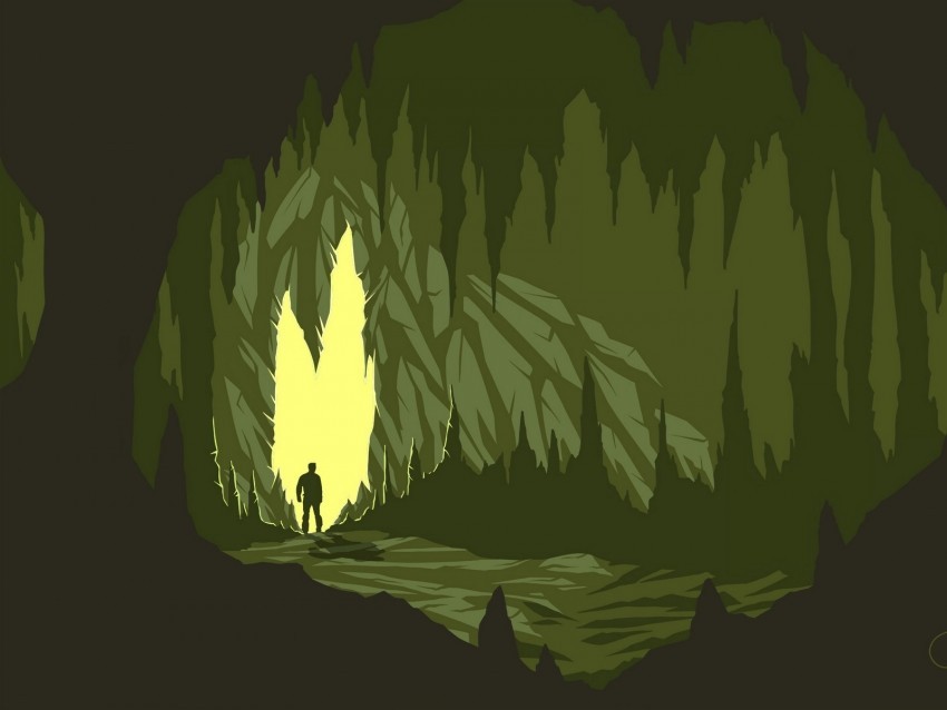 cave silhouette art vector dark PNG images for advertising