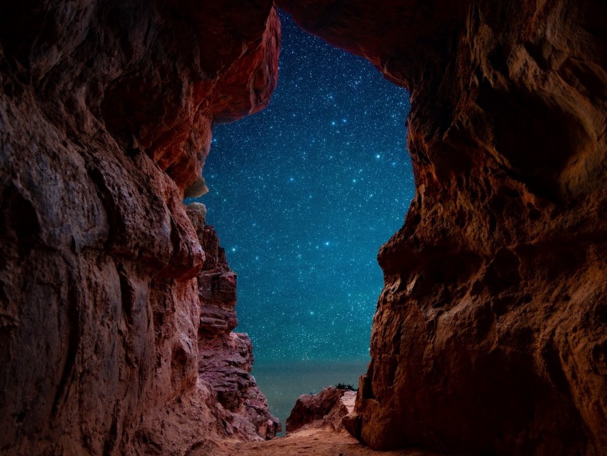 cave starry sky stars rocks desert PNG images with no background essential