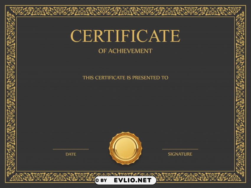 certificate template PNG format with no background