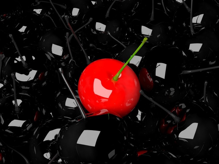 cherry berry 3d red black PNG files with no background assortment