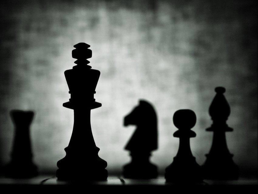 chess figures dark game king Isolated Object on HighQuality Transparent PNG