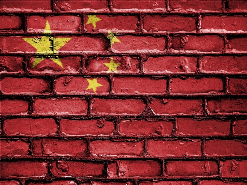 china flag paint wall texture symbolism PNG file with alpha