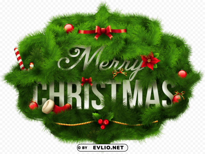 christmas merry christmas pine ornament PNG transparent pictures for editing