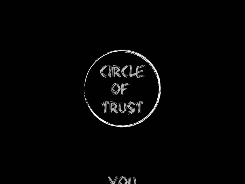 circle trust inscription Isolated Graphic on Transparent PNG