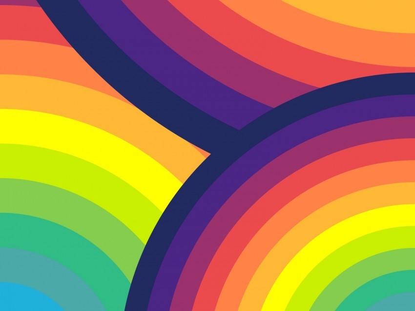 circles colorful rainbow arc PNG Image Isolated on Transparent Backdrop