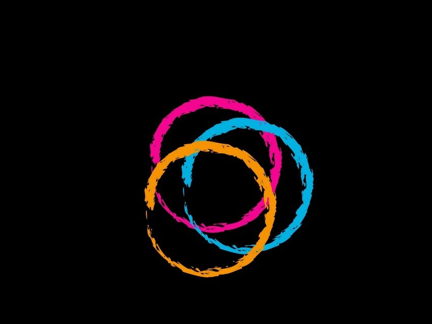 circles pink blue orange PNG Image with Isolated Subject