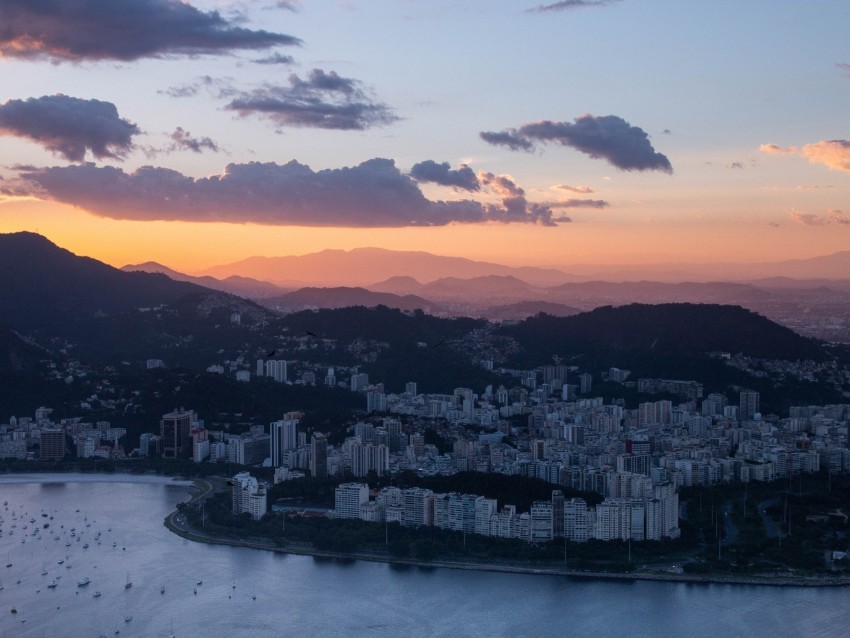 city aerial view clouds rio de janeiro brazil PNG for digital design