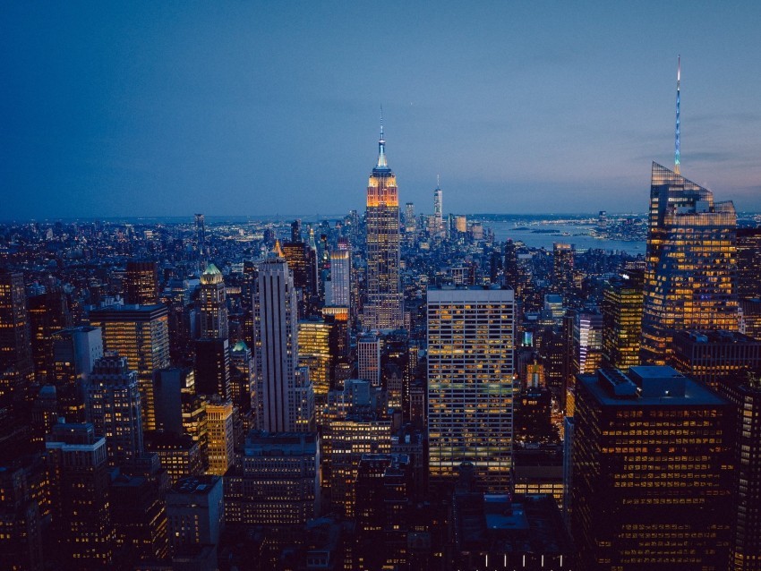 city aerial view metropolis buildings architecture urban new york PNG for use