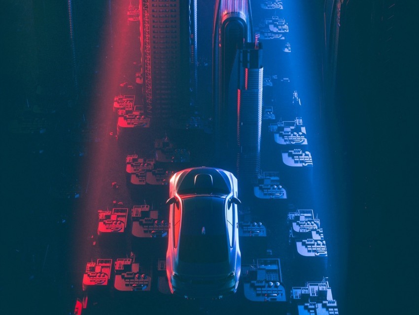 city car flight skyscrapers futurism cyberpunk sci-fi Free PNG images with transparent background