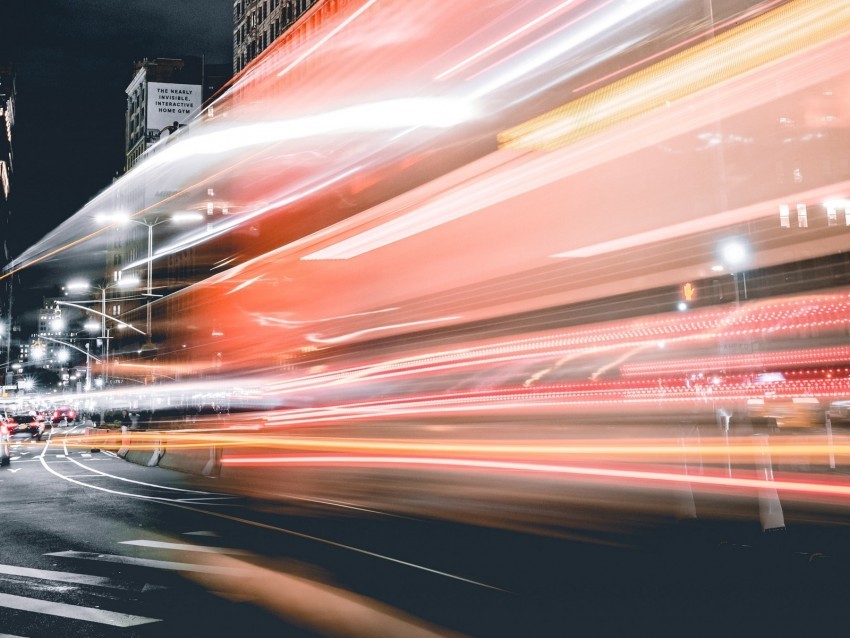 city lights motion long exposure street HighQuality Transparent PNG Isolated Element Detail