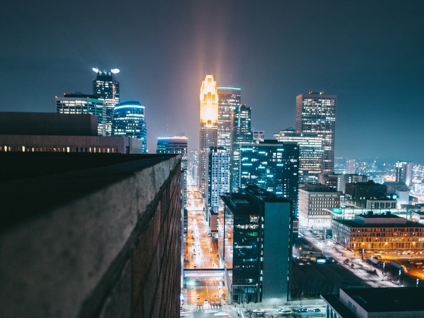 city night lighting street buildings architecture urban Transparent Background PNG Isolation