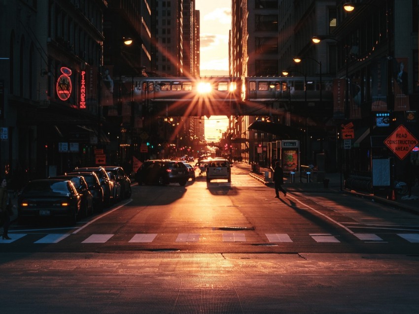 city sunset street buildings Free PNG images with transparent layers