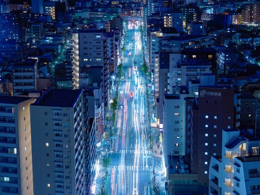 city traffic lights street night megalopolis tokyo PNG graphics with clear alpha channel collection