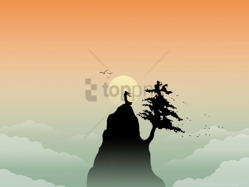 cliff freedom mountain tree wallpaper Transparent background PNG photos