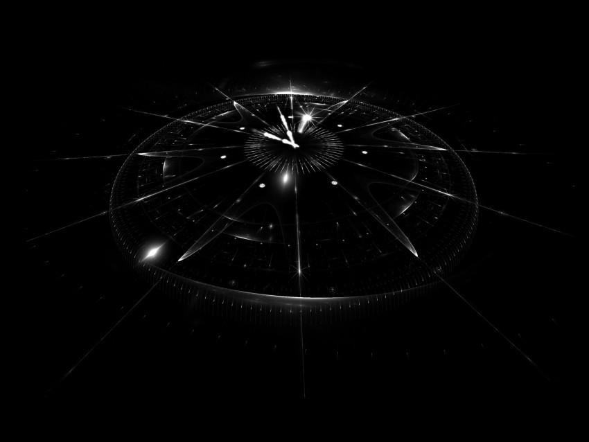 clock dial fractal hologram dark PNG Image Isolated with Transparent Detail