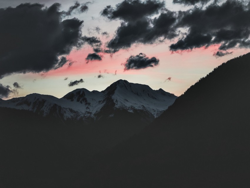 clouds mountains peak dark Transparent PNG images for printing