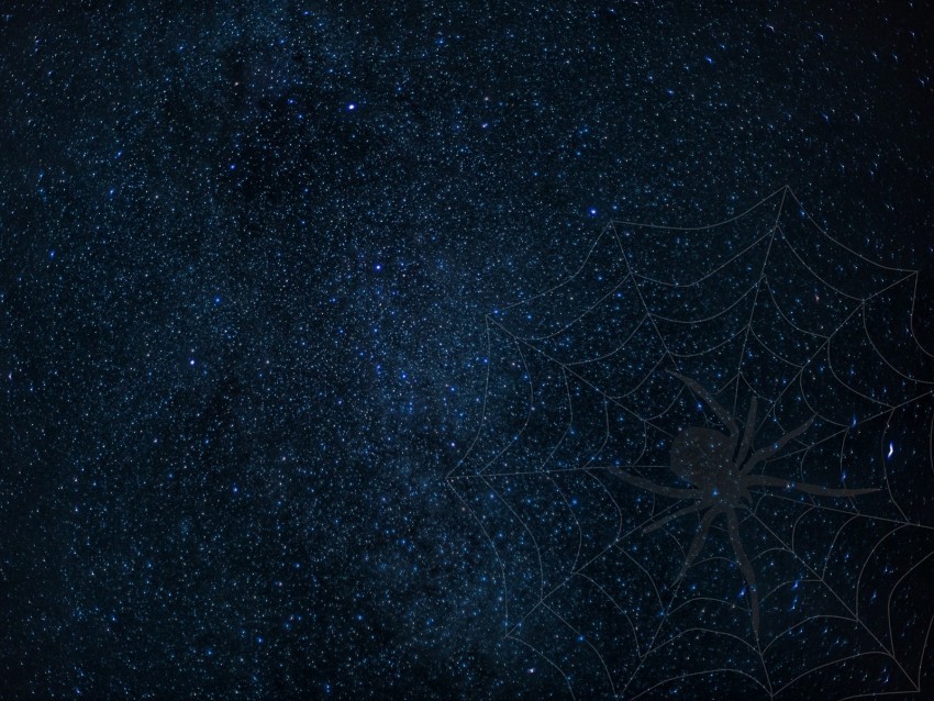 cobweb spider starry sky shine PNG graphics with clear alpha channel broad selection