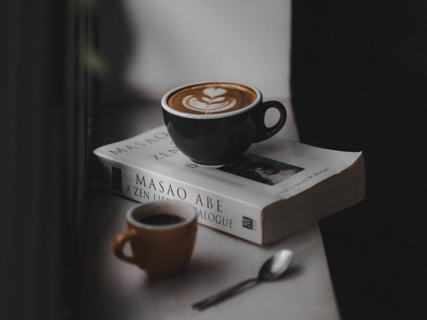 coffee book windowsill comfort reading Isolated Element in Transparent PNG