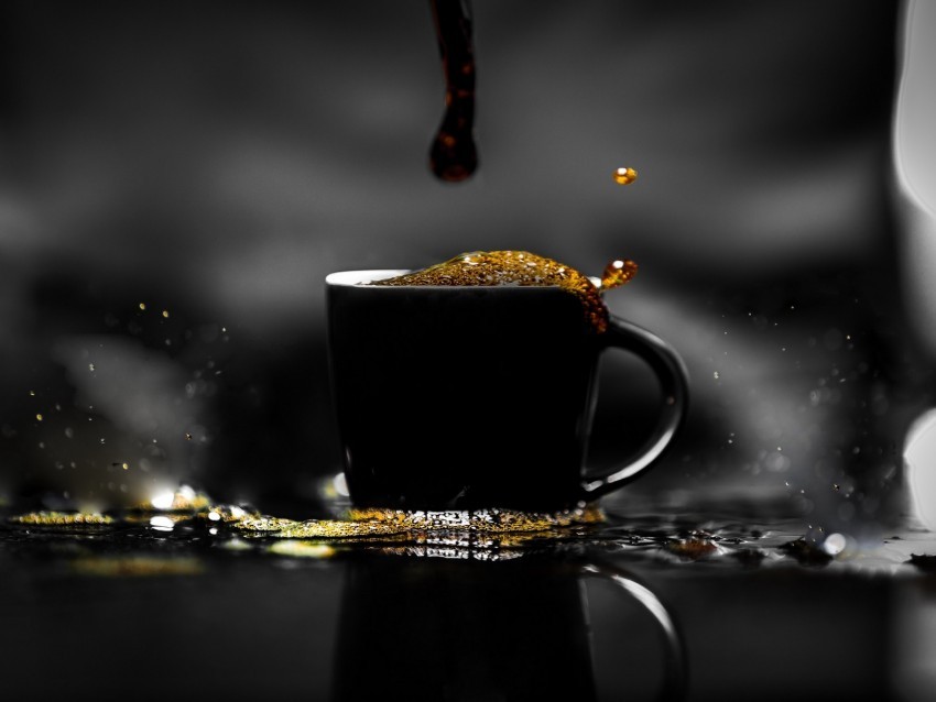 coffee cup foam dark drink spray HighQuality Transparent PNG Element 4k wallpaper