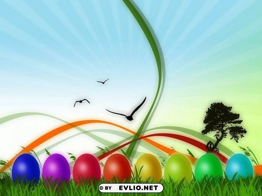 Colorful Easter Clear Pics PNG