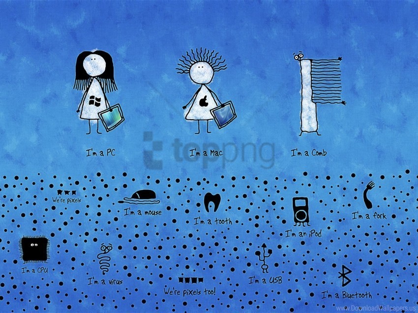 computers diversity drawing image wallpaper Isolated Character on HighResolution PNG