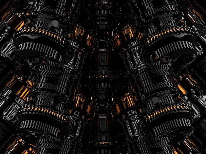 construction mechanism black dark structure PNG images with alpha transparency selection 4k wallpaper