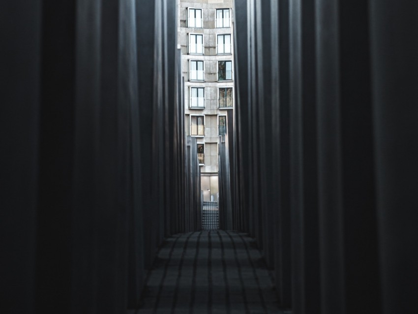 corridor passage architecture building pillars Isolated Character in Clear Transparent PNG