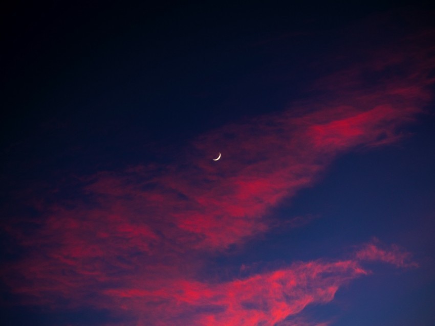 crescent moon sky clouds night PNG transparent design bundle 4k wallpaper