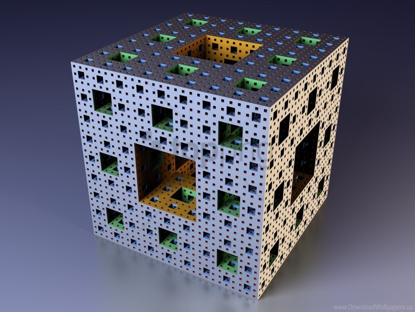 Cube Fractal Mandelbrot Wallpaper PNG Images Alpha Transparency