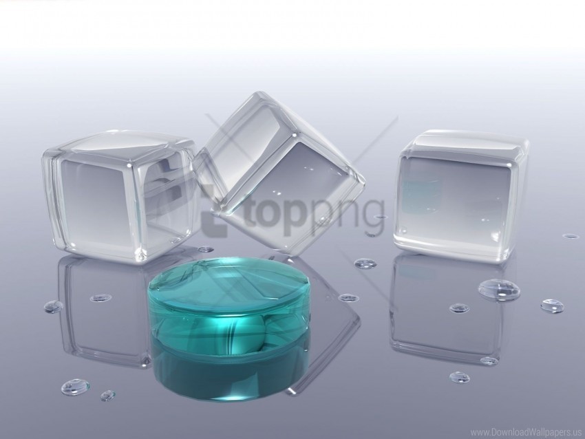 cubes drop glass round surface wallpaper PNG with transparent backdrop