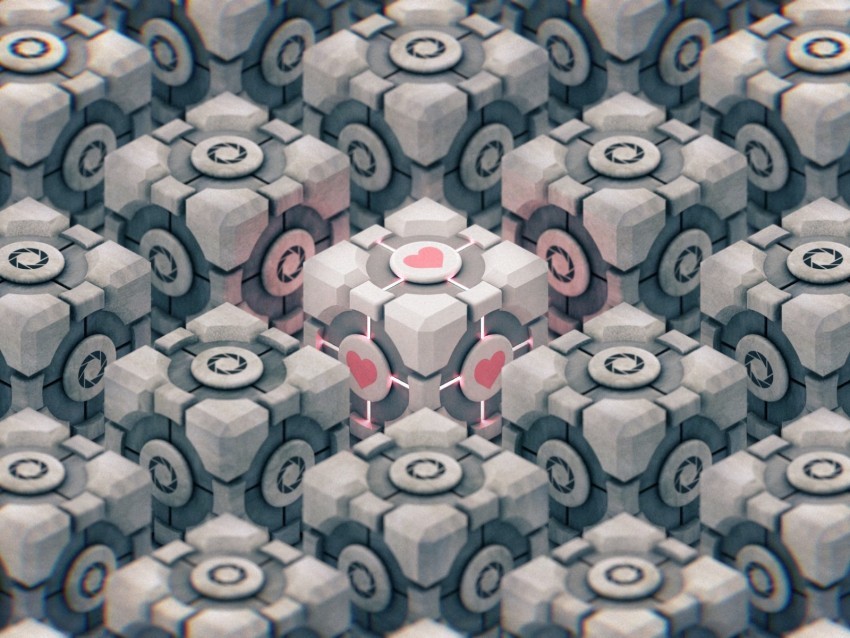 cubes heart 3d geometric pattern Transparent PNG images for graphic design