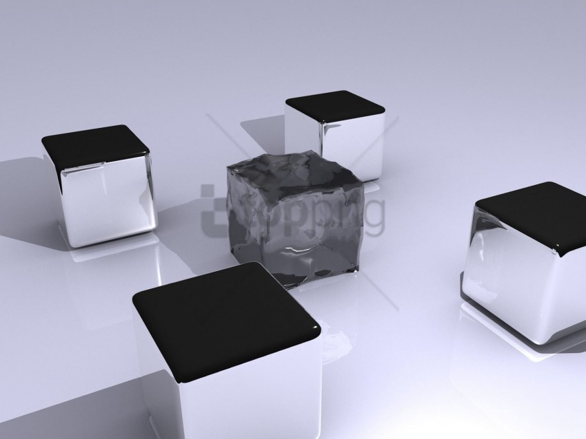 Cubes Metal Shadow Shine Wallpaper PNG Pictures With No Background