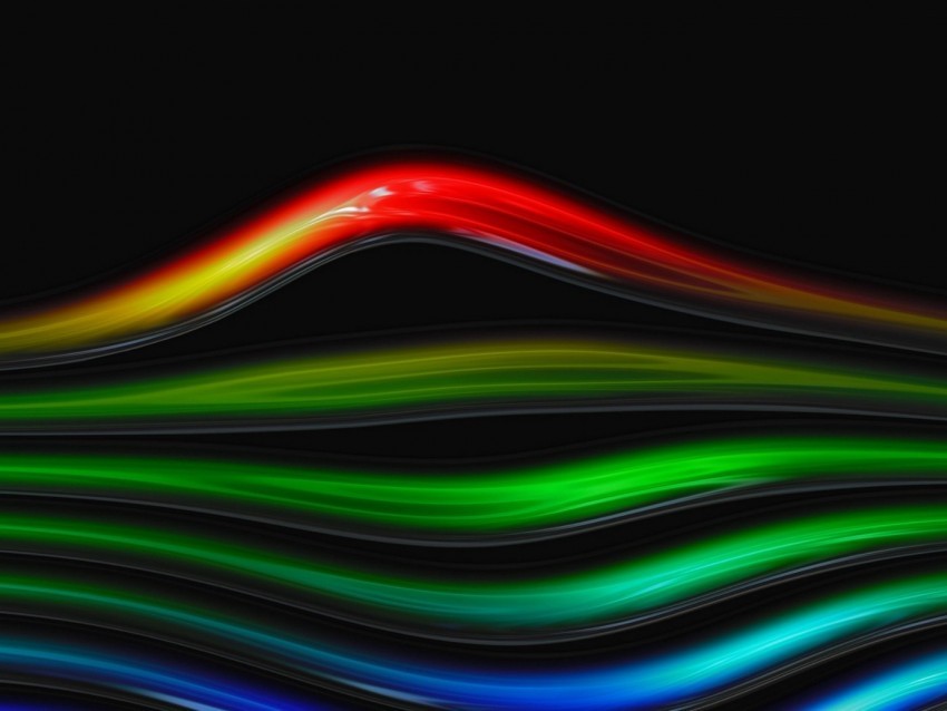 curved line rainbow glass bright tube PNG isolated 4k wallpaper