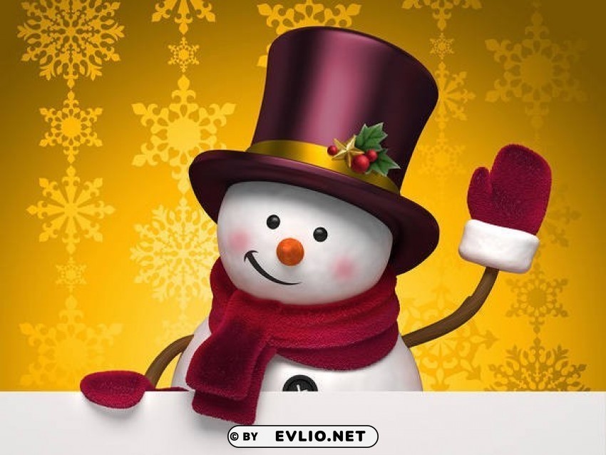 cute goldwith snowman PNG images for printing