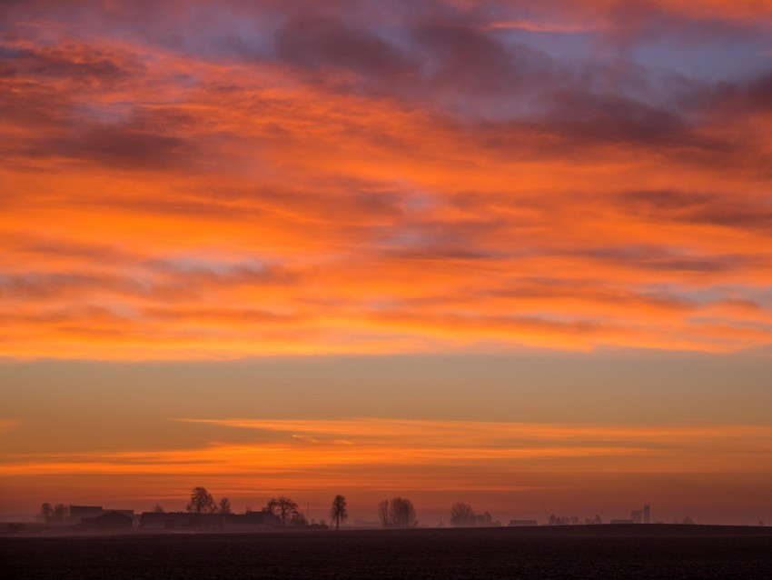 dawn field fog landscape clouds PNG graphics with alpha transparency broad collection