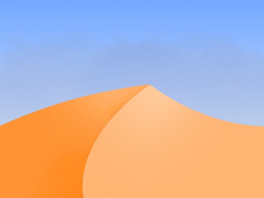 desert dune sand vector art minimalism Clear Background Isolated PNG Illustration