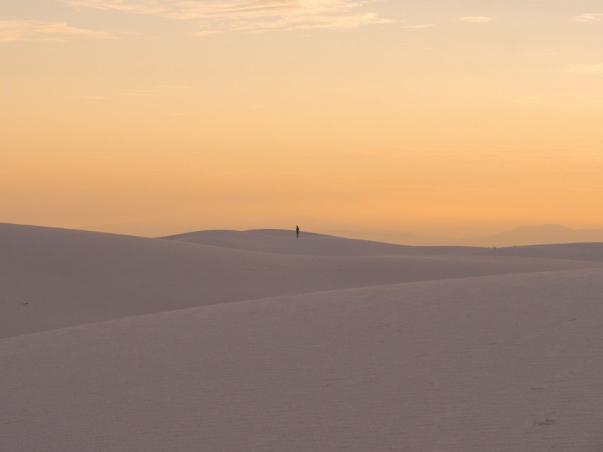 desert dunes sand silhouette loneliness horizon Transparent PNG Isolated Design Element