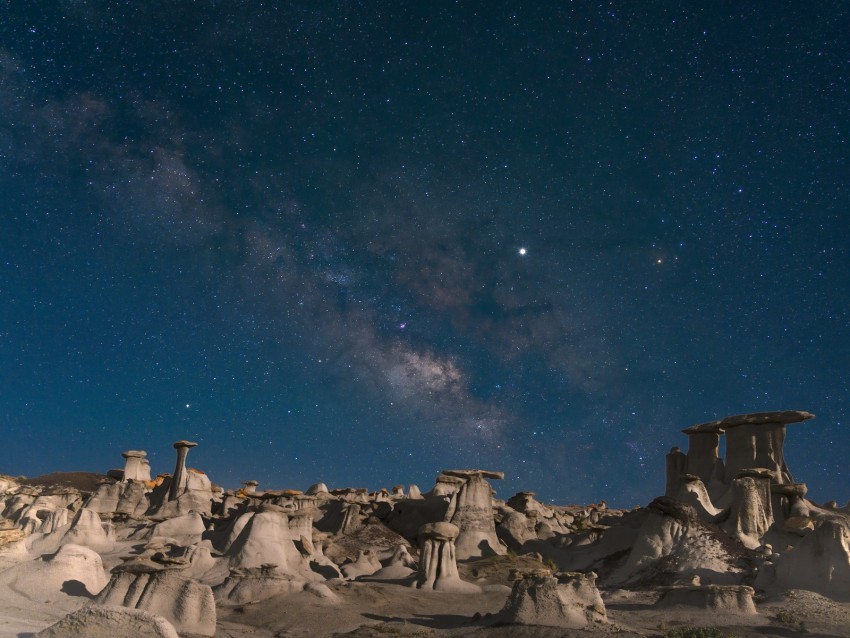 desert rocks landscape starry sky night Clear background PNG images bulk