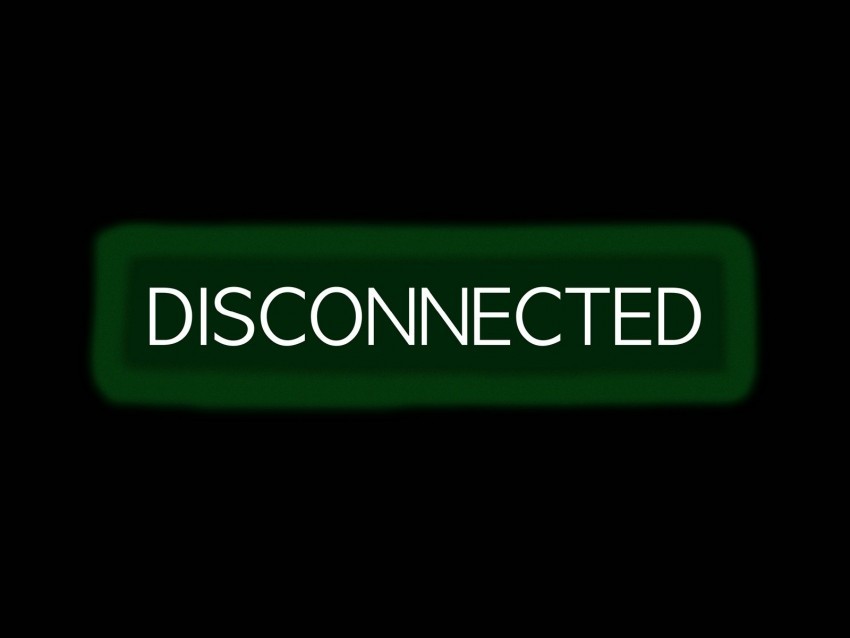 disconnected disconnect inscription green HighResolution Transparent PNG Isolated Item