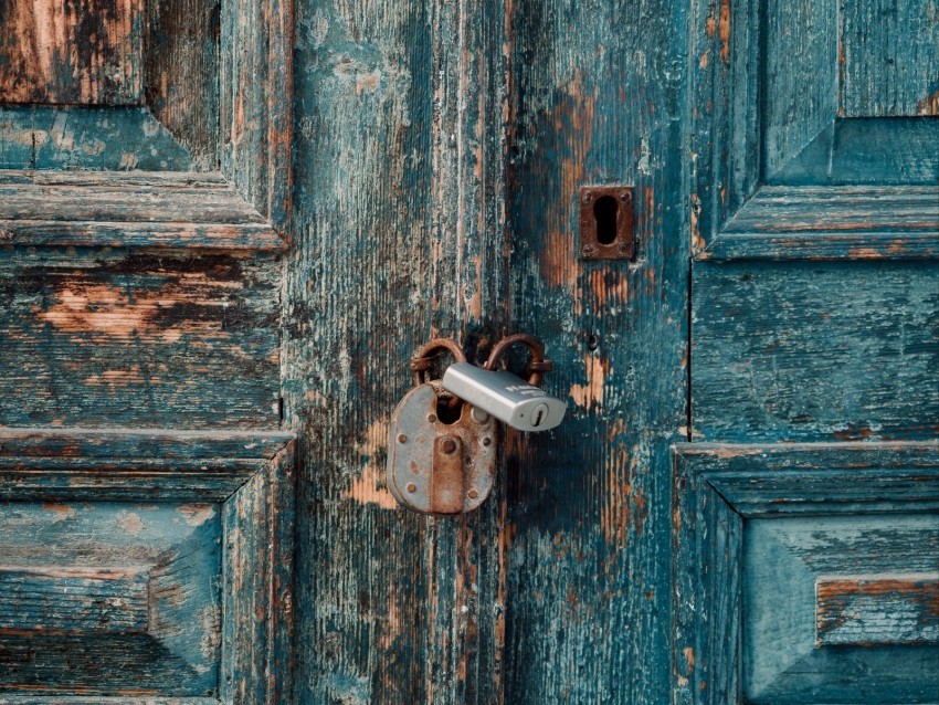 door lock old wooden abandoned Clear Background PNG with Isolation