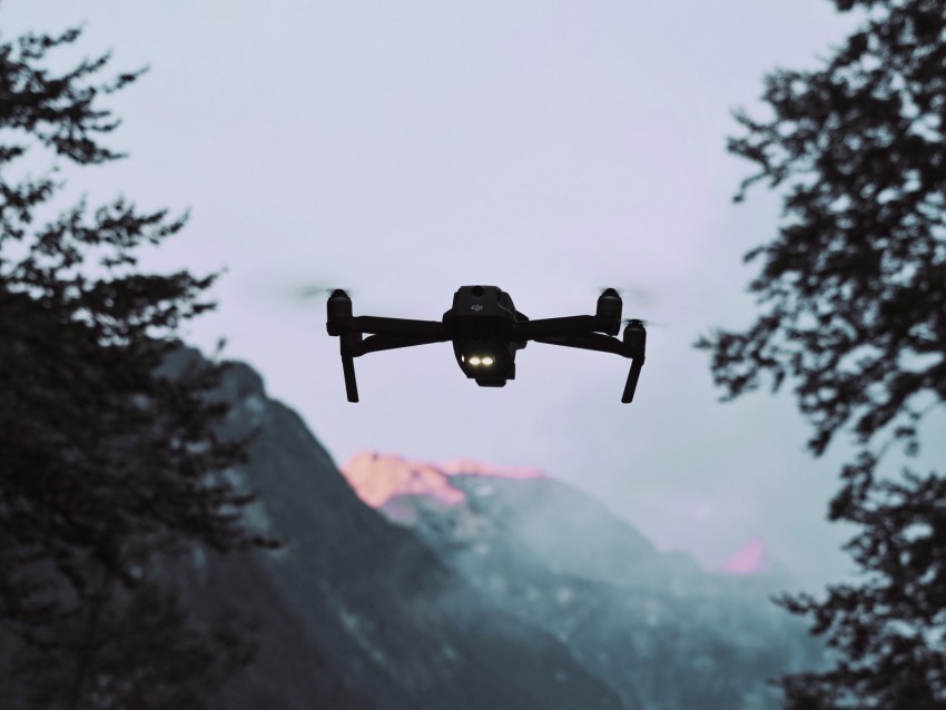 drone quadrocopter mountains dusk landscape No-background PNGs