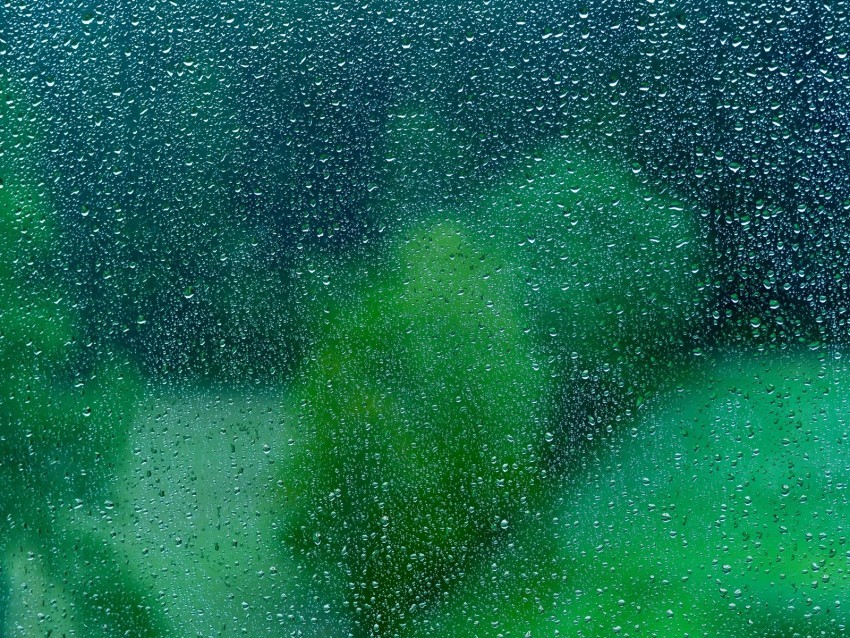 drops glass surface wet rain transparent green PNG with isolated background